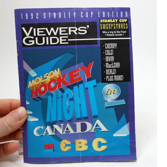 VINTAGE NHL 1991-92 Hockey Annual Guide & Stanley Cup Molson Viewer's Guide - Picture 2 of 7